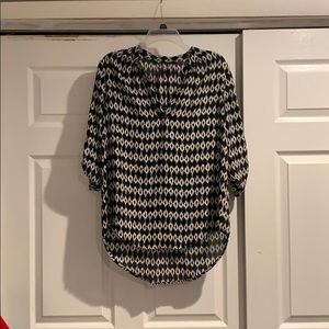 Black and white blouse